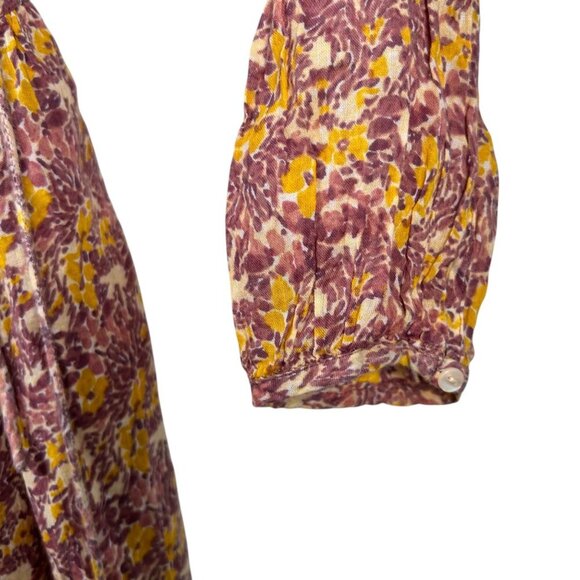 Ba&sh Emy Wrap Midi Dress Size 1 Floral Boho Flowy Cotton - Picture 4 of 9
